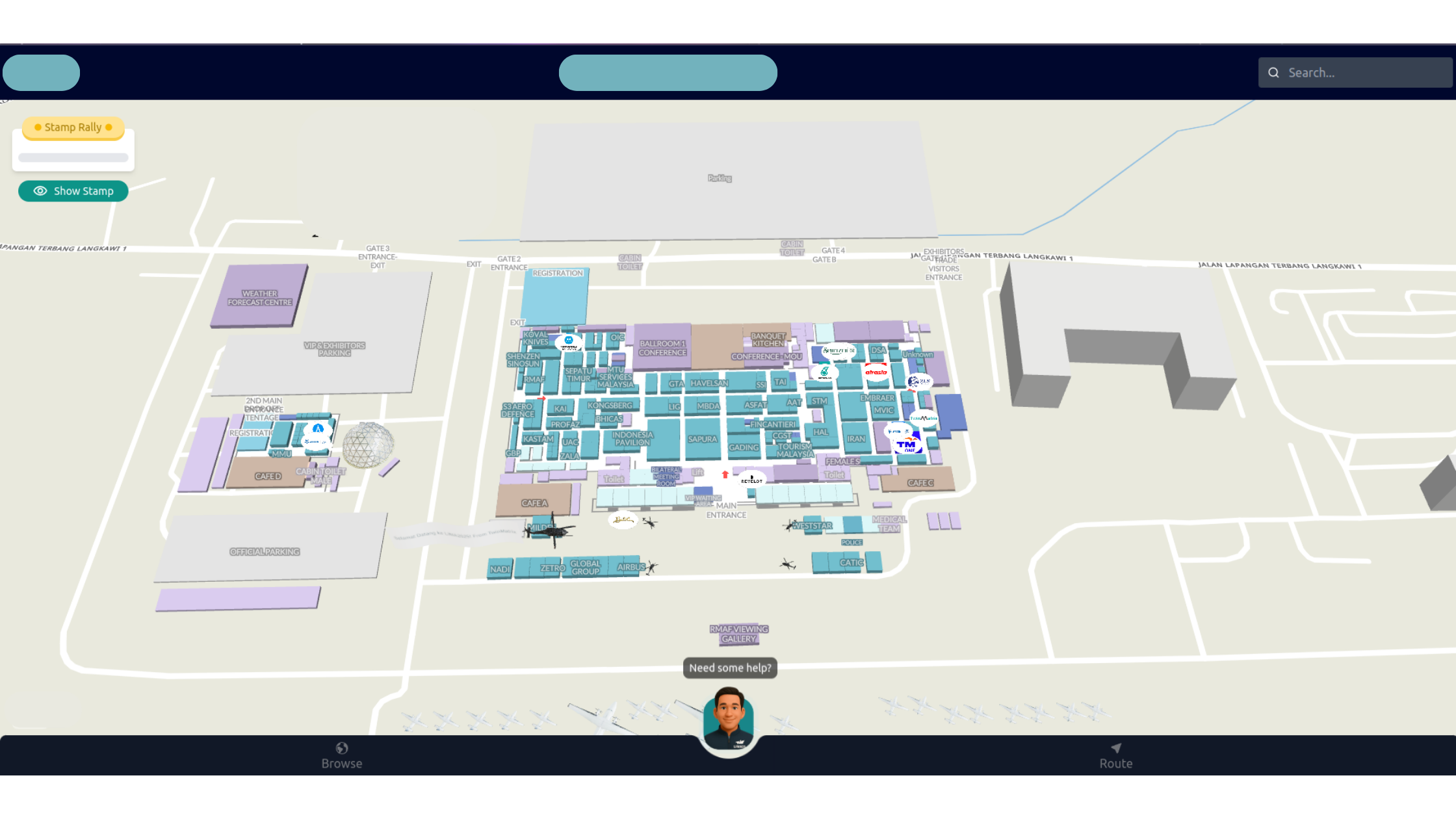 AeroMaritime Expo Digital Twin Platform interface